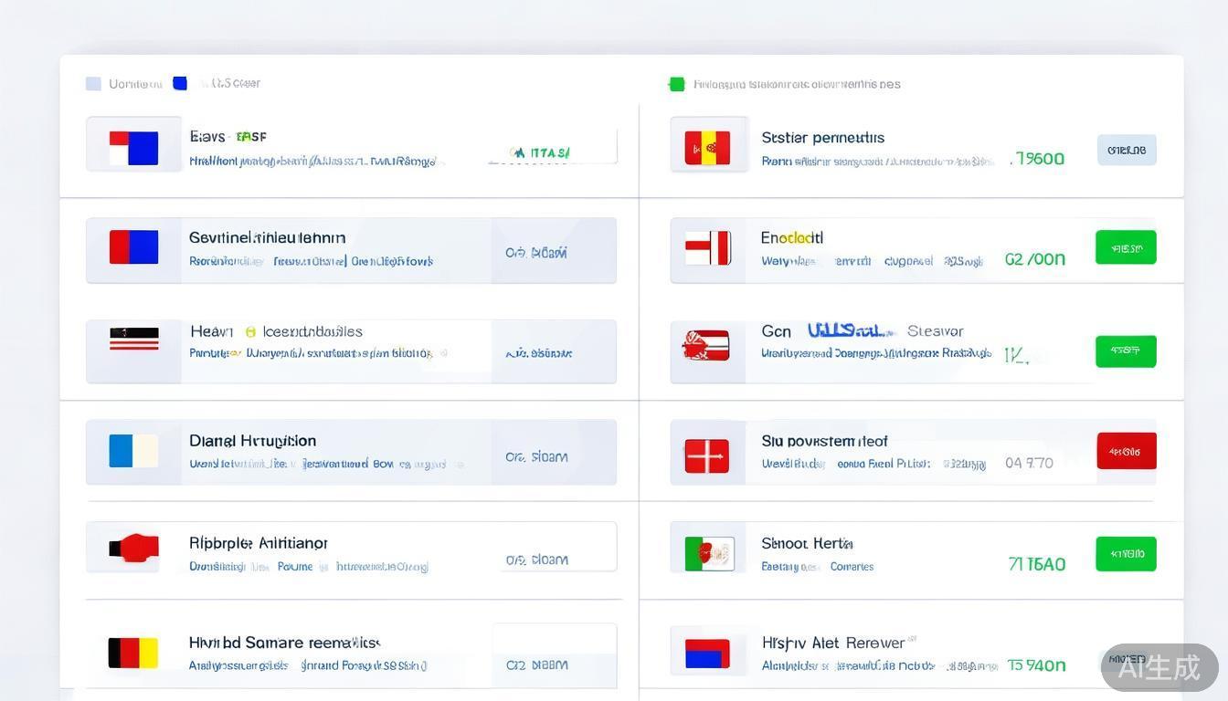 登陆后，界面会显示众多国家的服务器列表。根据您的需
